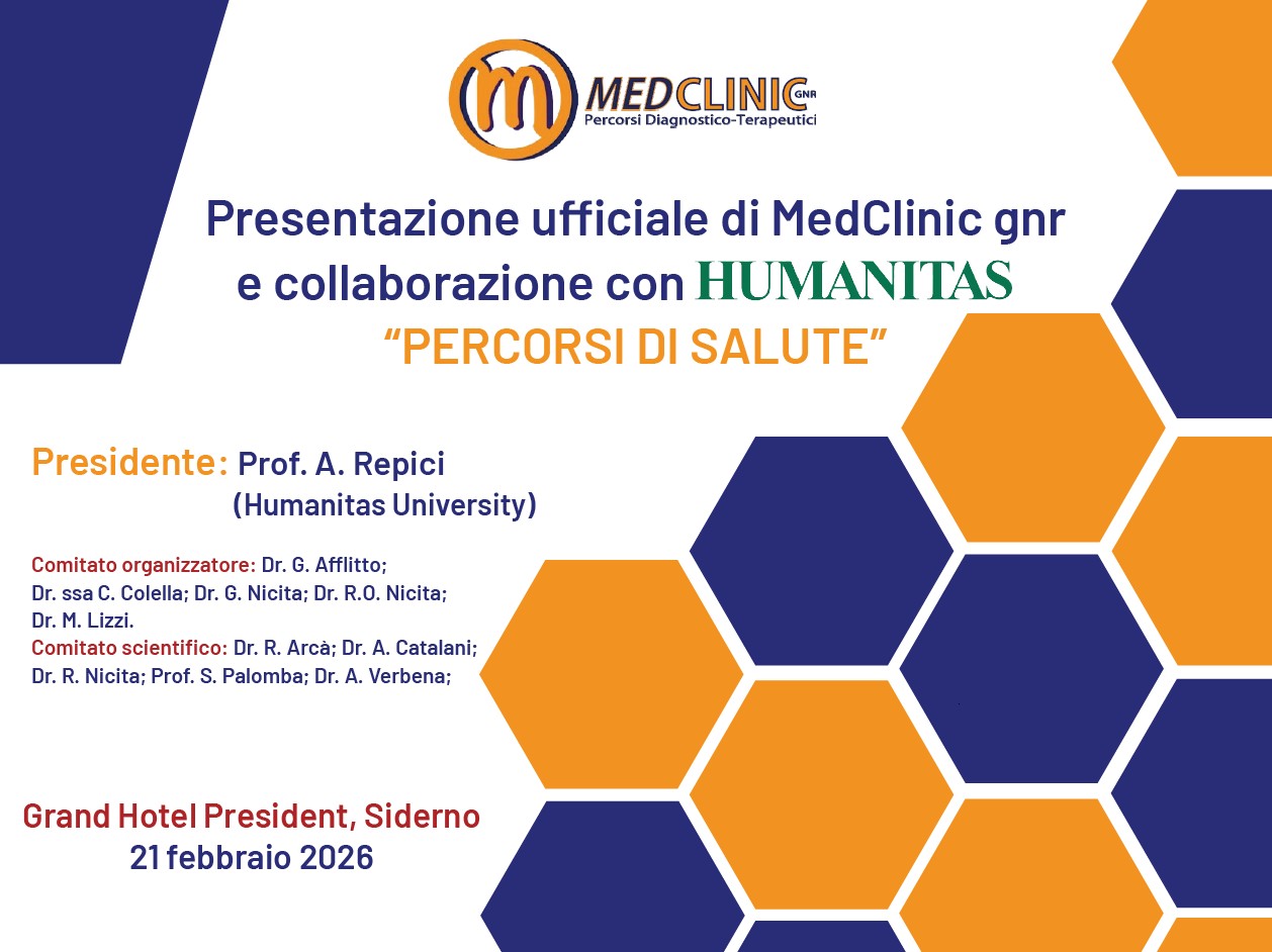 Presentazione ufficiale di Med Clinic gnr e collaborazione con Humanitas “Percorsi di salute”.